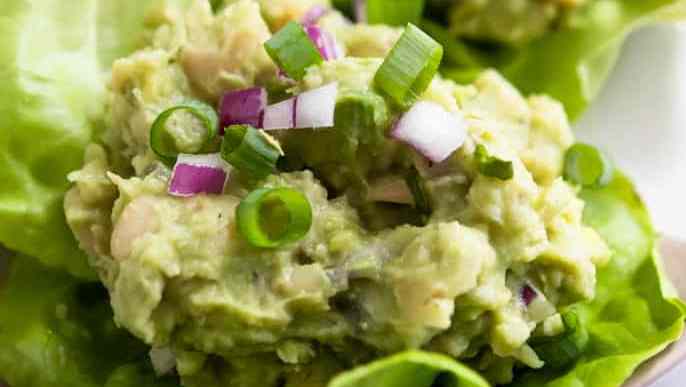 Avocado & White Bean Salad Wraps
