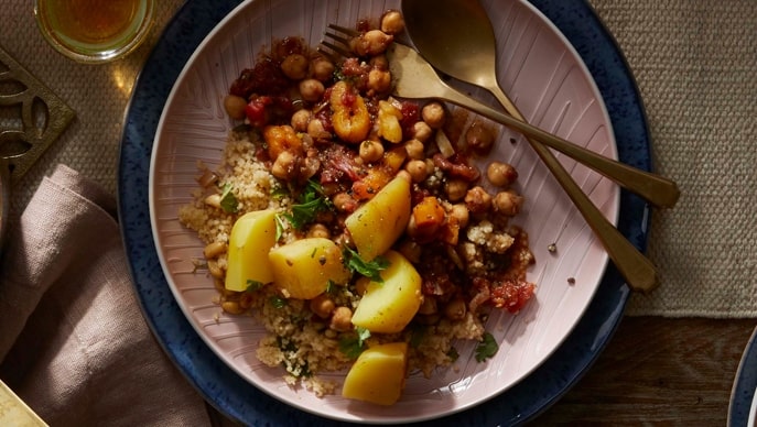 Moroccan Chickpea-Potato Tagine