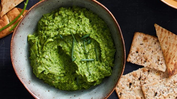 Emerald Hummus Dip With Fresh Herbs