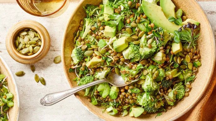 Green Lentil Spoon Salad