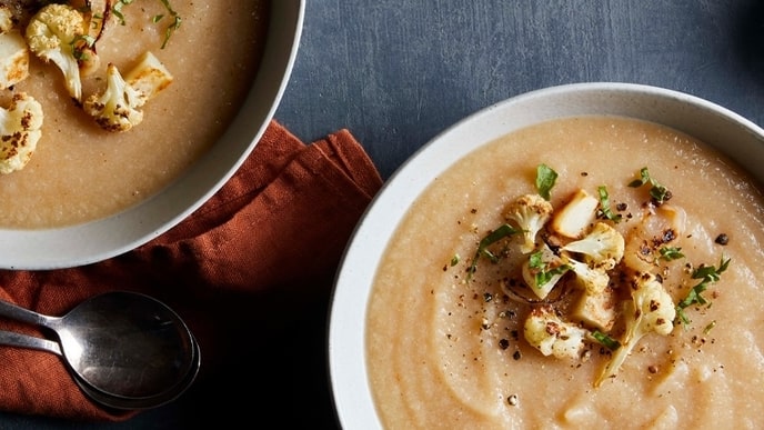 Creamy Roasted Cauliflower Soup