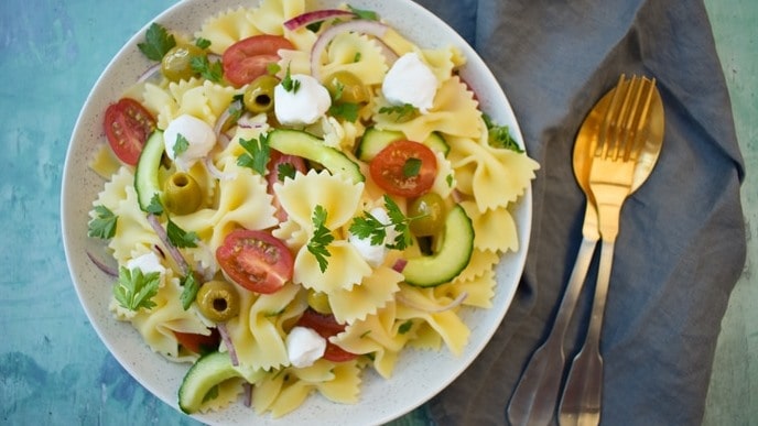 My Easy To Cook Greek Vegan Pasta Salad Recipe