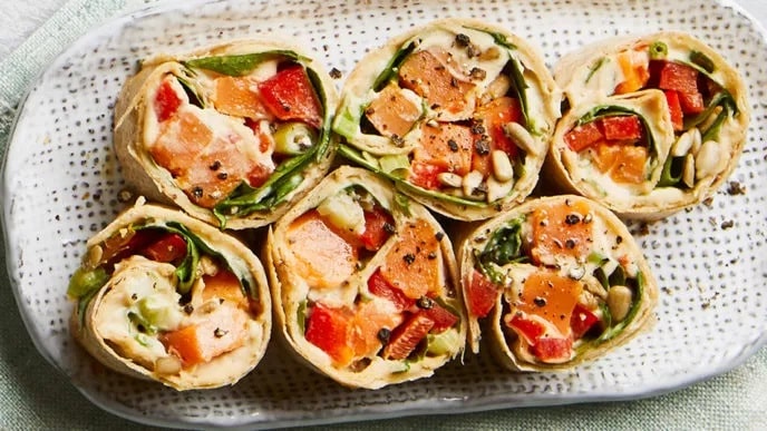 Sweet Potato And Veggie Roll-Ups