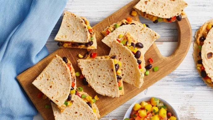 Chipotle Hummus Quesadillas
