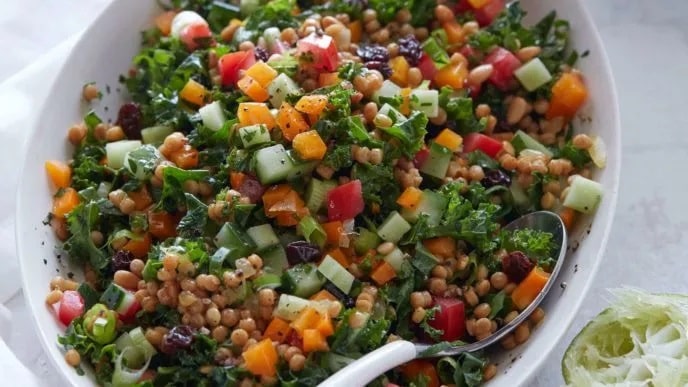 Israeli Couscous And Kale Salad