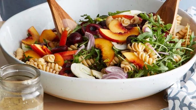 Stone Fruit Pasta Salad With Fennel