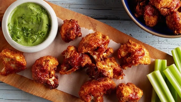 Crispy Buffalo Cauliflower Bites