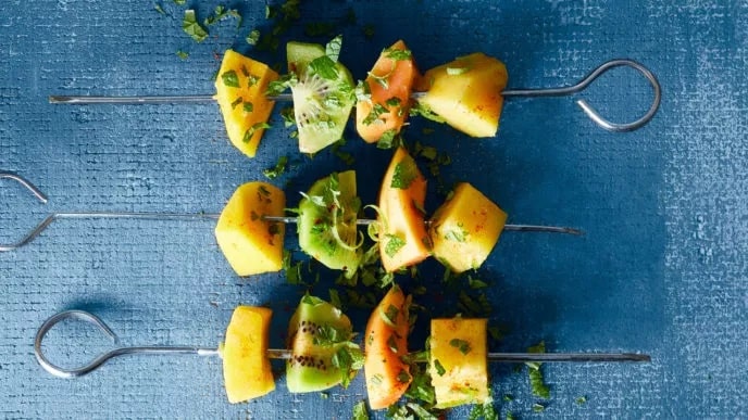 Thai Fruit Skewers With Coconut And Lime