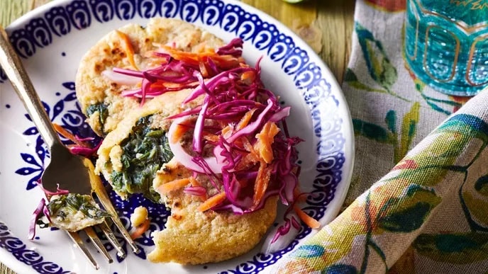 Vegan Spinach and Cheese Pupusas