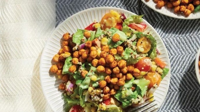 Air-Fried BBQ Chickpeas