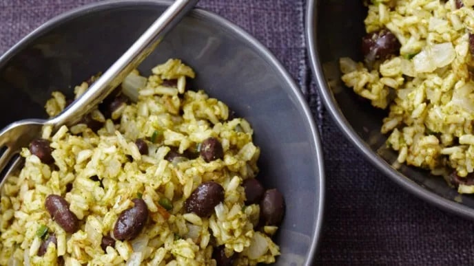Green Chile Rice with Black Beans