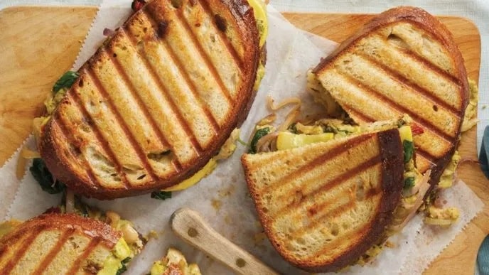 Pesto and Veggie Panini