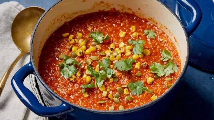 Red Pepper and Corn Soup