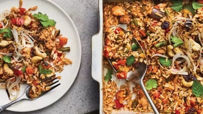 Baked Vegetable Biryani